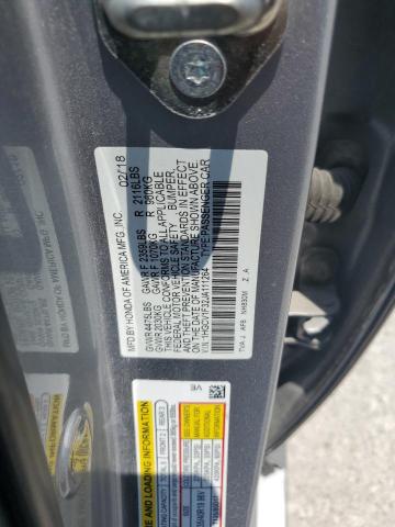 1HGCV1F32JA111264 - 2018 HONDA ACCORD SPORT SILVER photo 12