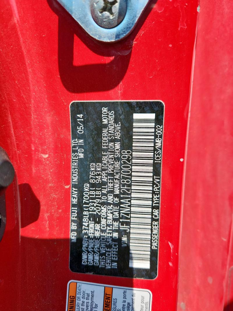 JF1ZNAA12F8700298 - 2015 TOYOTA SCION FR-S Qırmızı foto 13