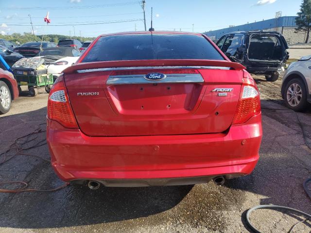 3FAHP0DCXCR268941 - 2012 FORD FUSION SPORT BURGUNDY photo 6