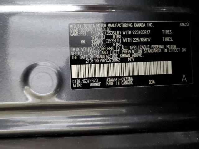 2T3F1RFV9PC379862 - 2023 TOYOTA RAV4 LE Grafit fotoğraf 13