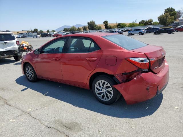 2T1BURHE3KC147813 - 2019 TOYOTA COROLLA L RED photo 2