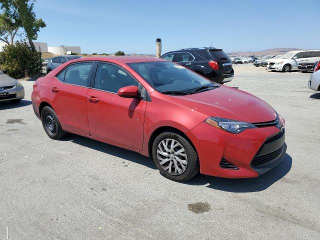2T1BURHE3KC147813 - 2019 TOYOTA COROLLA L RED photo 4