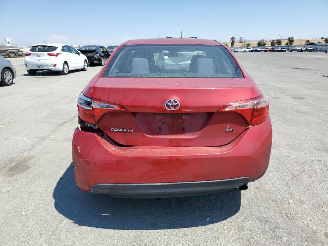 2T1BURHE3KC147813 - 2019 TOYOTA COROLLA L RED photo 6