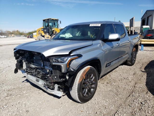 5TFNA5AB7NX016582 - 2022 TOYOTA TUNDRA CREWMAX PLATINUM SILVER photo 1