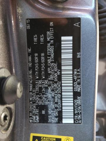 5TDZKRFH9FS093402 - 2015 TOYOTA HIGHLANDER LE GRAY photo 13