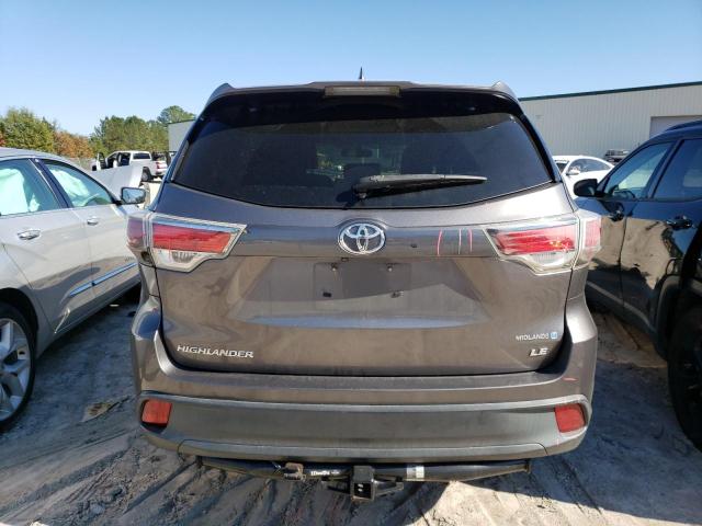 5TDZKRFH9FS093402 - 2015 TOYOTA HIGHLANDER LE GRAY photo 6