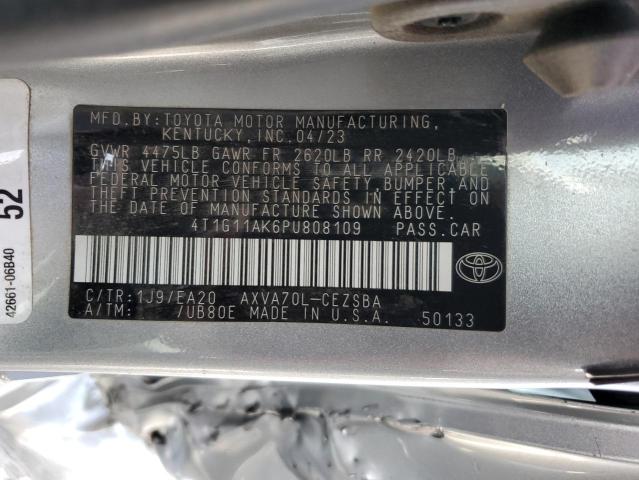 4T1G11AK6PU808109 - 2023 TOYOTA CAMRY SE NIGHT SHADE SILVER photo 13