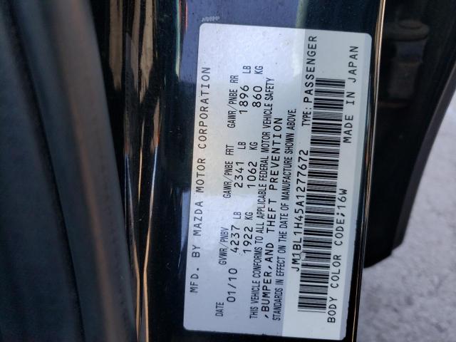 JM1BL1H45A1277672 - 2010 MAZDA SPEED 3 BLACK photo 12