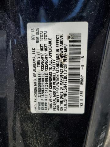 5FNRL5H47EB013128 - 2014 HONDA ODYSSEY EX BLUE photo 12