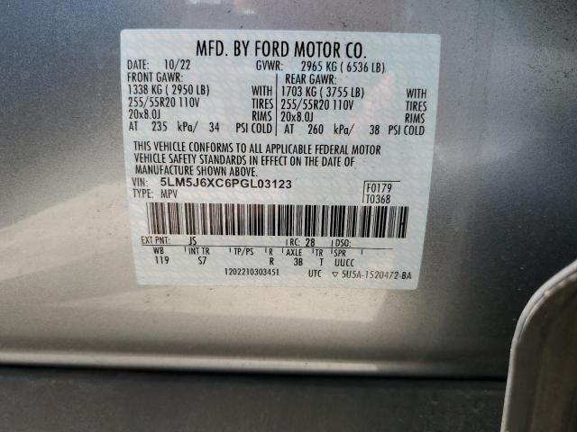 5LM5J6XC6PGL03123 - 2023 LINCOLN AVIATOR فضي صورة 13