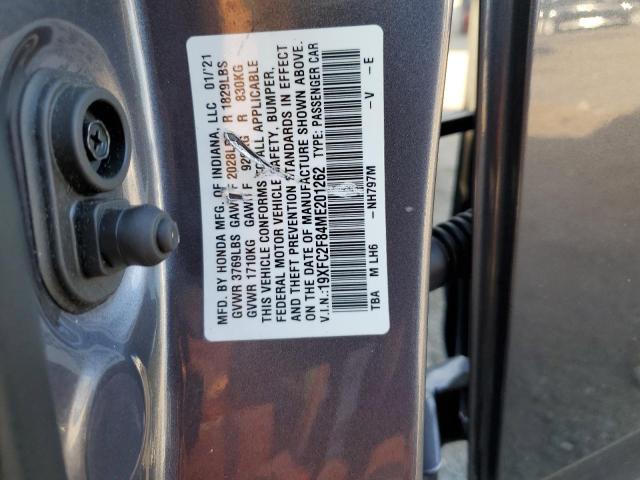 19XFC2F84ME201262 - 2021 HONDA CIVIC SPORT 灰色 照片 12