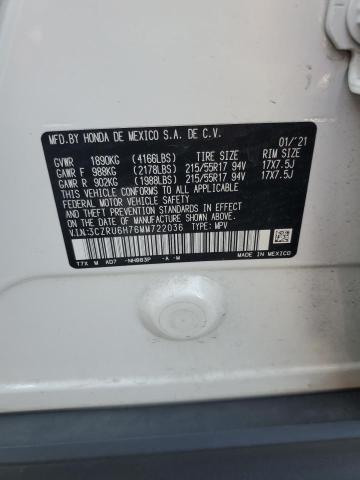 3CZRU6H76MM722036 - 2021 HONDA HR-V EXL Ağ foto 13