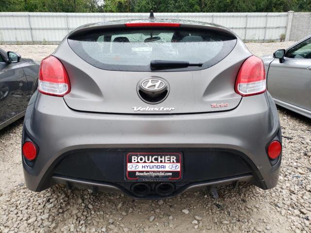 KMHTC6AE0EU184479 - 2014 HYUNDAI VELOSTER TURBO GRAY photo 6