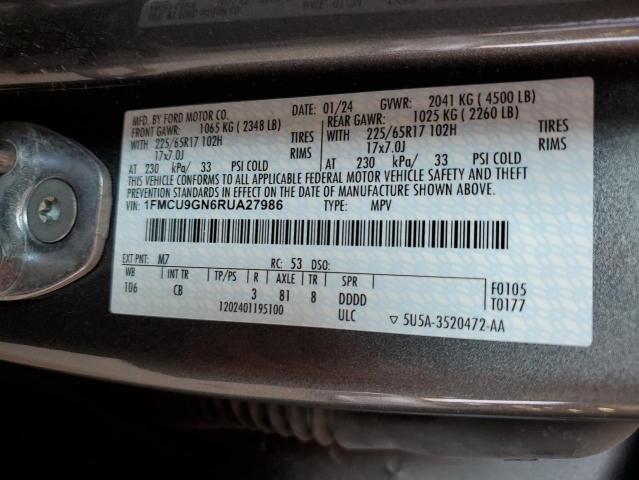 1FMCU9GN6RUA27986 - 2024 FORD ESCAPE ACTIVE Boz foto 14