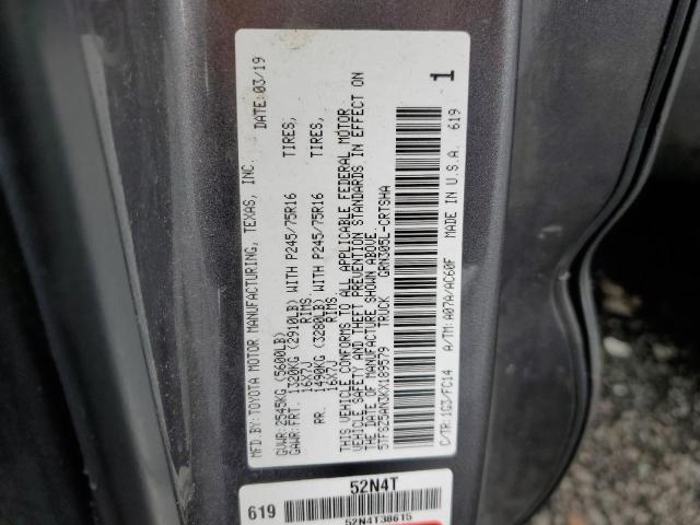 5TFSZ5AN3KX189579 - 2019 TOYOTA TACOMA ACCESS CAB Сұр фото 12