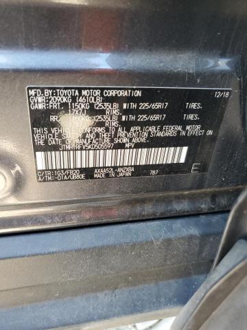 JTMH1RFV5KD505597 - 2019 TOYOTA RAV4 LE رمادي صورة 14