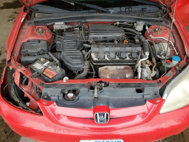 1HGEM22082L044012 - 2002 HONDA CIVIC EX RED photo 11