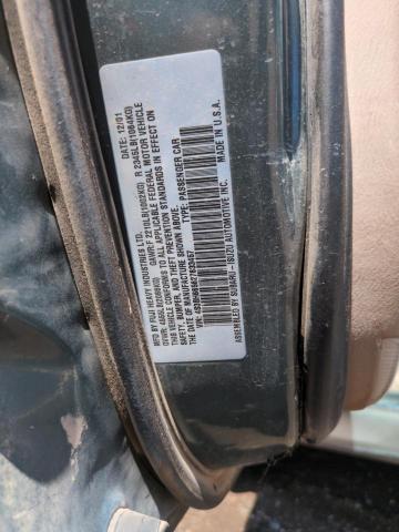 4S3BH665627633457 - 2002 SUBARU LEGACY OUTBACK Zielony zdjęcie 12