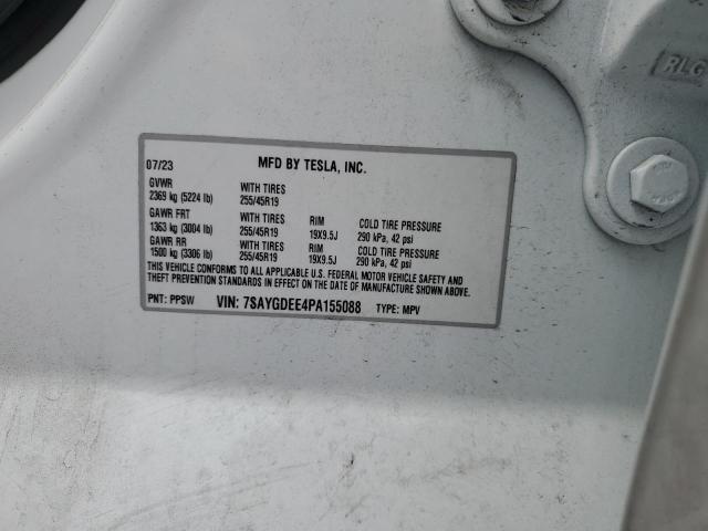 7SAYGDEE4PA155088 - 2023 TESLA MODEL Y თეთრი ფოტო 13
