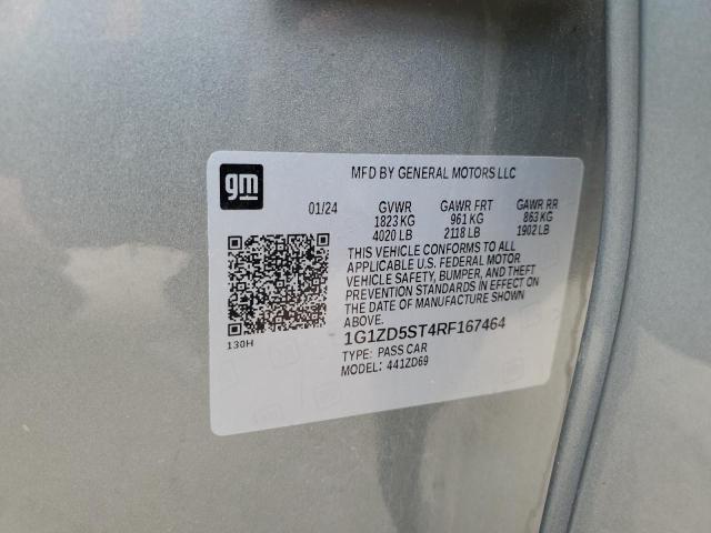 1G1ZD5ST4RF167464 - 2024 CHEVROLET MALIBU LT GRAY photo 13