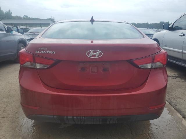 5NPDH4AE1EH542469 - 2014 HYUNDAI ELANTRA SE RED photo 6