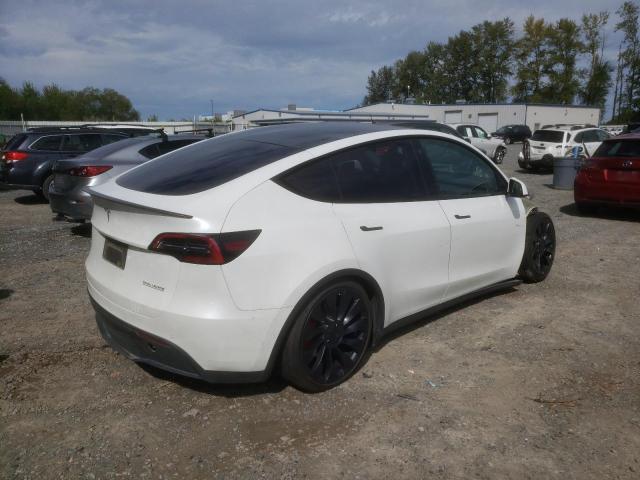 7SAYGDEF3NF560996 - 2022 TESLA MODEL Y WHITE photo 3