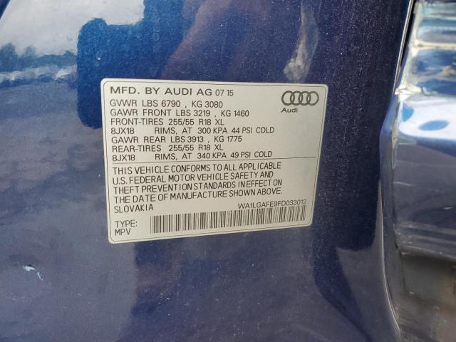 WA1LGAFE9FD033012 - 2015 AUDI Q7 PREMIUM PLUS 蓝色 照片 13