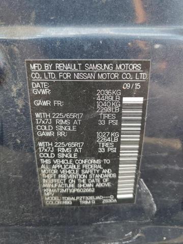 KNMAT2MT1GP602662 - 2016 NISSAN ROGUE S BLUE photo 13