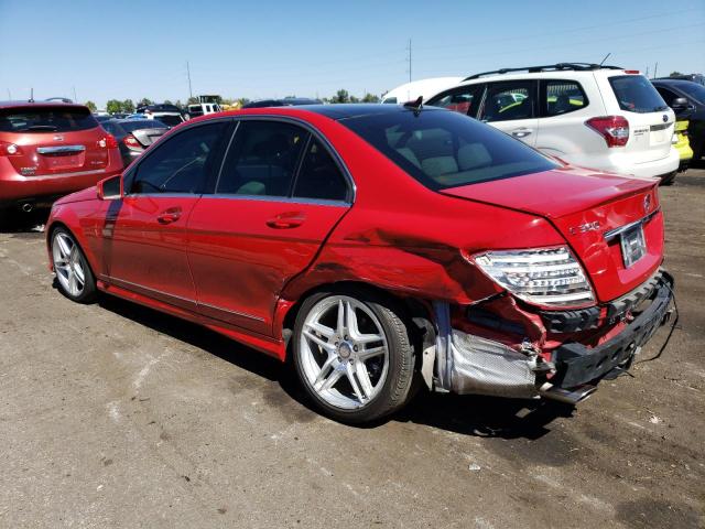 WDDGF8AB3DA804259 - 2013 MERCEDES-BENZ C 300 4MATIC RED photo 2