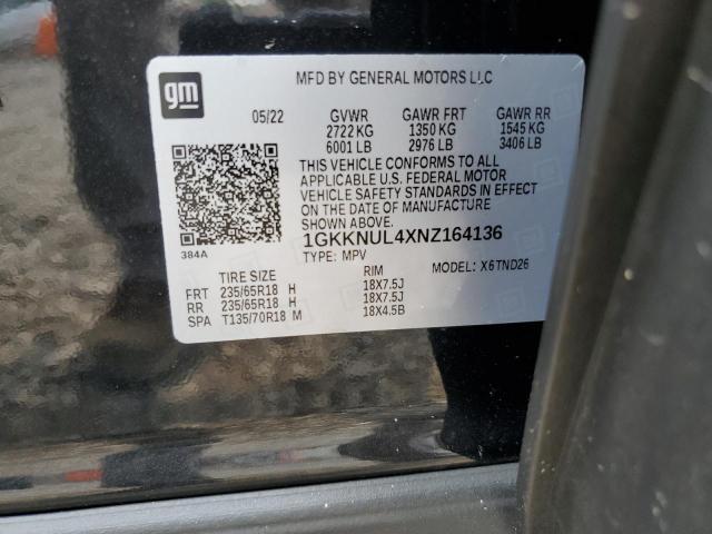 1GKKNUL4XNZ164136 - 2022 GMC ACADIA SLT Siyah fotoğraf 13