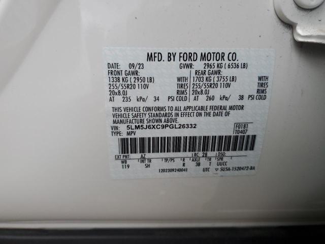 5LM5J6XC9PGL26332 - 2023 LINCOLN AVIATOR WHITE photo 13