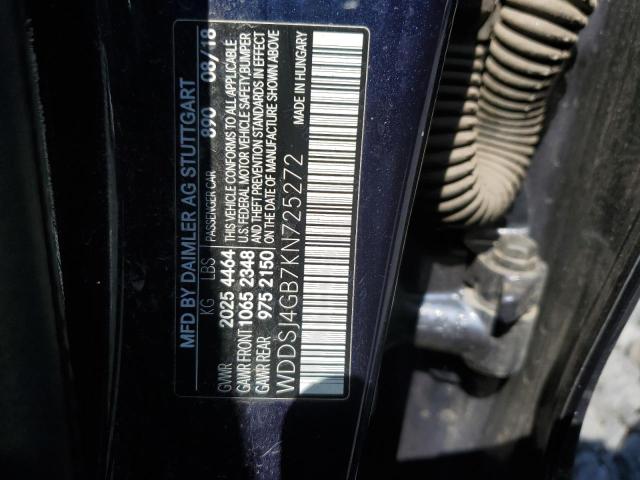 WDDSJ4GB7KN725272 - 2019 MERCEDES-BENZ CLA 250 4MATIC BLUE photo 13