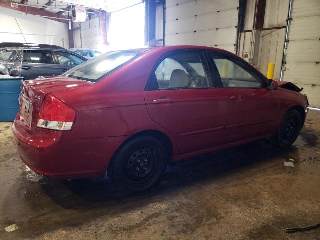 KNAFE222995665773 - 2009 KIA SPECTRA EX RED photo 3