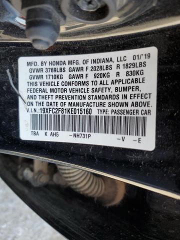 19XFC2F81KE015160 - 2019 HONDA CIVIC SPORT 黑色 照片 13