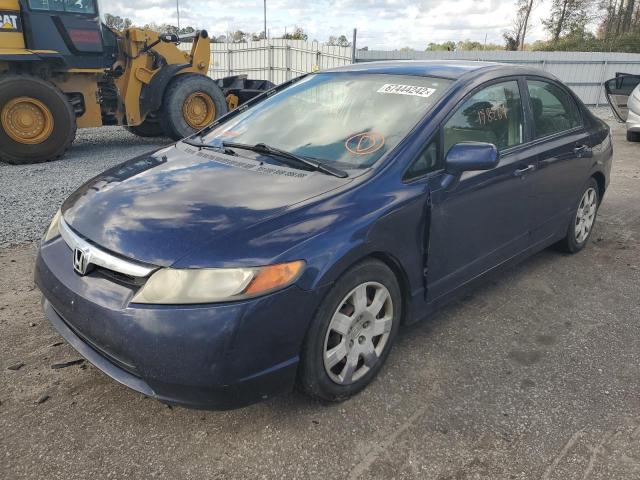 1HGFA15578L049466 - 2008 HONDA CIVIC LX BLUE photo 2