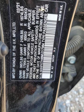 SHHFK7H48MU217984 - 2021 HONDA CIVIC SPORT 黑色 照片 12