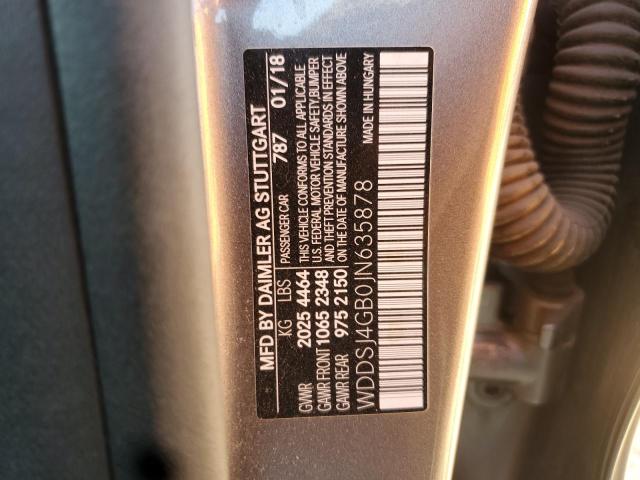 WDDSJ4GB0JN635878 - 2018 MERCEDES-BENZ CLA 250 4MATIC GRAY photo 12