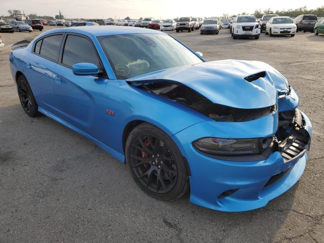 2C3CDXGJXKH518807 - 2019 DODGE CHARGER SCAT PACK BLUE photo 1