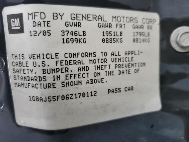 1G8AJ55F06Z170112 - 2006 SATURN ION LEVEL 2 银色 照片 12