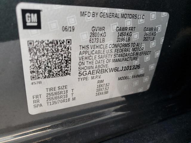 5GAERBKW6LJ101326 - 2020 BUICK ENCLAVE ESSENCE GRAY photo 13