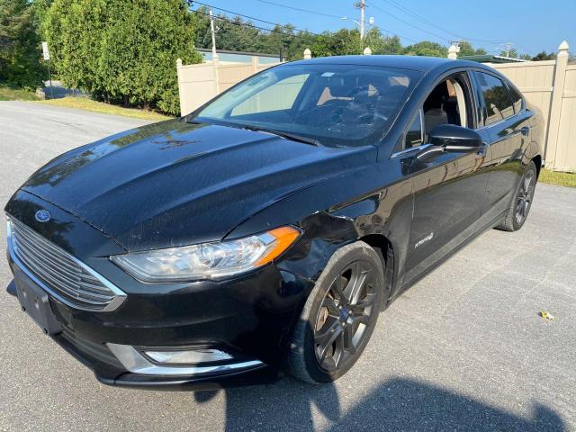 3FA6P0LUXJR116480 - 2018 FORD FUSION SE HYBRID BLACK photo 1