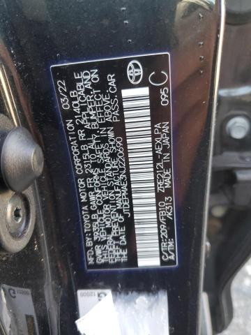 JTDEPMAE3NJ220690 - 2022 TOYOTA COROLLA LE BLACK photo 12