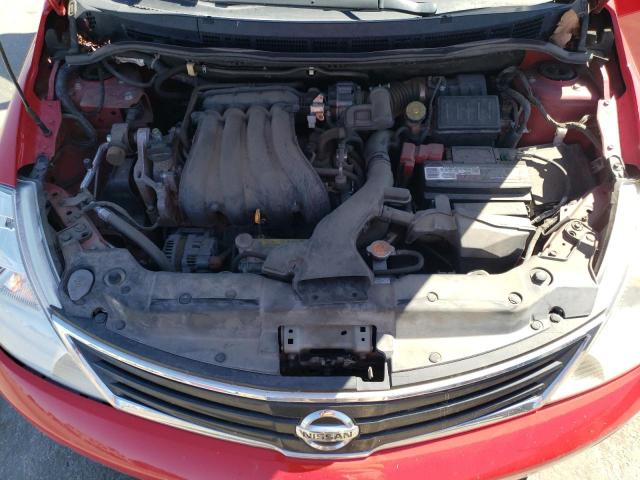 3N1BC1CP6CK804835 - 2012 NISSAN VERSA S RED photo 11