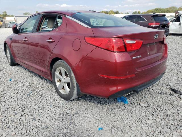 5XXGM4A70FG456304 - 2015 KIA OPTIMA LX RED photo 2