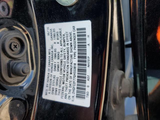 2HGFC2F77GH553818 - 2016 HONDA CIVIC EX BLACK photo 13