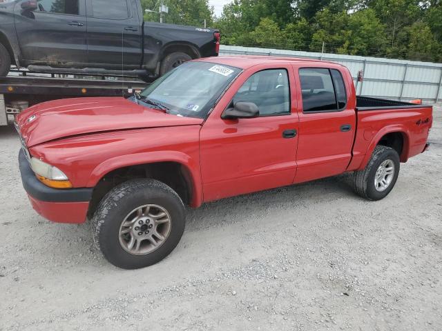 1D7HG38N24S672108 - 2004 DODGE DAKOTA QUAD SPORT RED photo 1