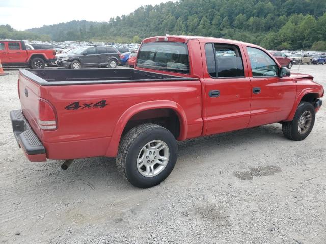 1D7HG38N24S672108 - 2004 DODGE DAKOTA QUAD SPORT RED photo 3