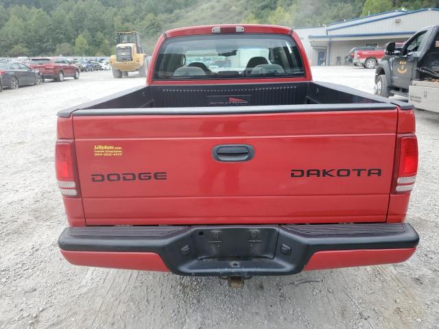 1D7HG38N24S672108 - 2004 DODGE DAKOTA QUAD SPORT RED photo 6