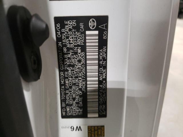 JTKDE177260138538 - 2006 TOYOTA SCION TC 白色 照片 12