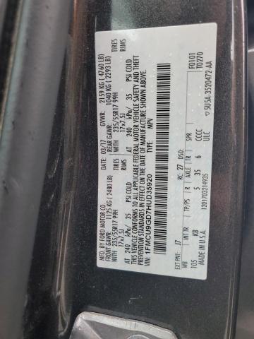 1FMCU9GD7HUD35920 - 2017 FORD ESCAPE SE GRAY photo 13